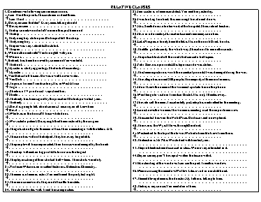 Bài tập Relative clauses Lớp 10